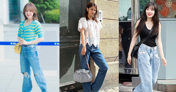 10 cách mặc quần jeans ống rộng chuẩn sành điệu