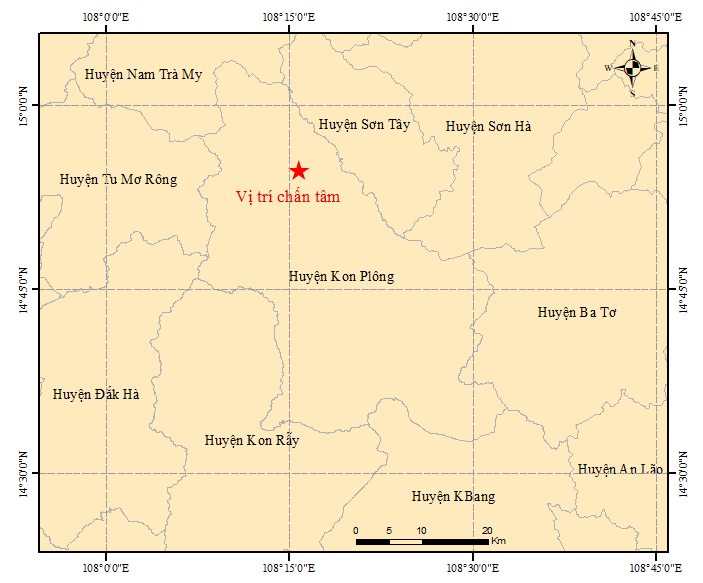 Kon Tum liên tiếp xảy ra 6 trận động đất trong vòng 45 phút - Ảnh 1.