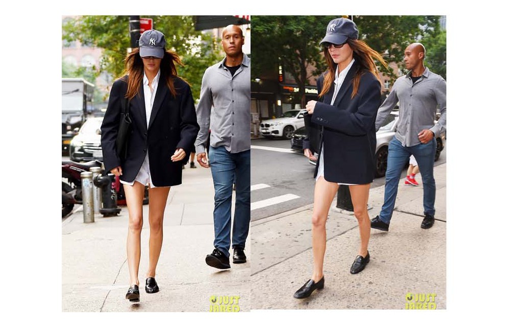 Kendall Jenner lên đồ độc lạ với mốt 'giấu quần' chuẩn fashionista ra phố