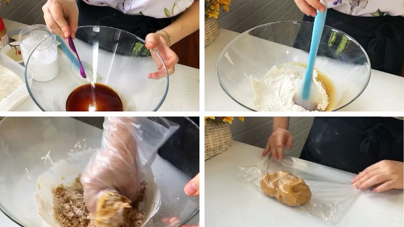 Cách làm bánh Trung thu jambon dừa mới lạ, thơm ngon, hấp dẫn - Ảnh 5.