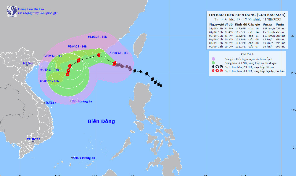 Bão số 3 Saola giật trên cấp 17 nhiều giờ liền ở Biển Đông, khả năng đổi hướng - Ảnh 2.