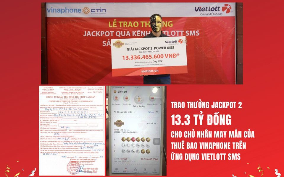 Danh tính người đàn ông trúng giải Jackpot có giá trị lớn nhất trên Vietlott SMS là ai?