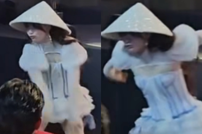 Mặc váy ngắn làm điều này ở lễ trao giải, Hòa Minzy bị chê thiếu nghiêm túc, vô duyên - Ảnh 2.