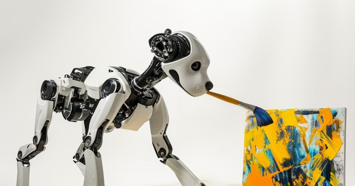 Chó robot có khả năng tự sáng tác những bức vẽ trị giá hàng tỷ đồng - Ảnh 1.