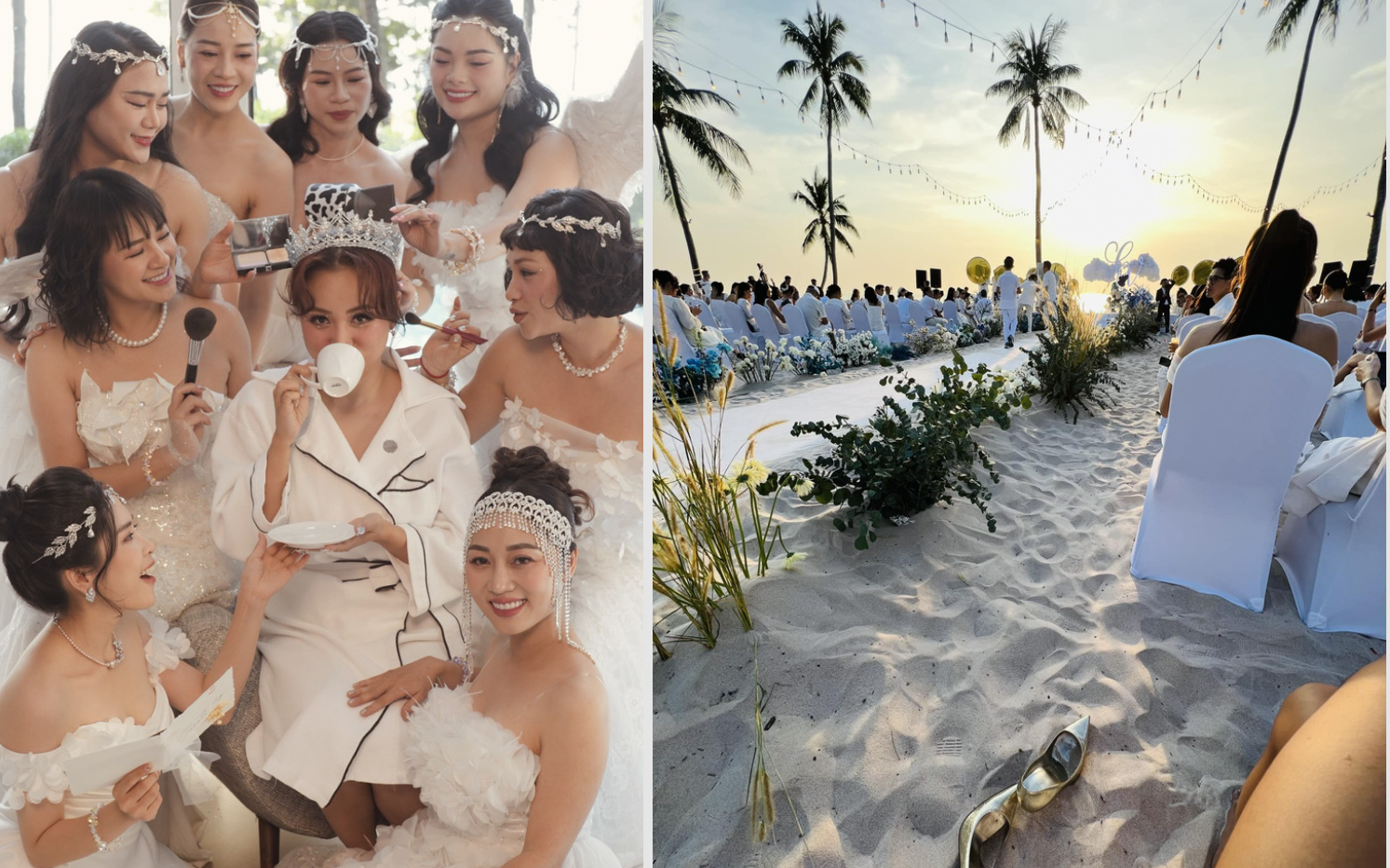 Lễ cưới trên biển tuyệt đẹp của Vân Hugo và doanh nhân Đặng Hùng Cường 