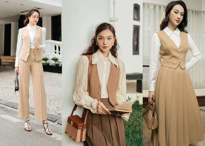 Đi làm đi chơi đều tiện nhờ bản phối từ áo vest, blazer thu đông - Ảnh 3.