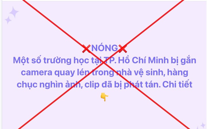 Bác tin đồn "hàng nghìn clip nữ sinh ở TP.HCM bị quay lén trong nhà vệ sinh"