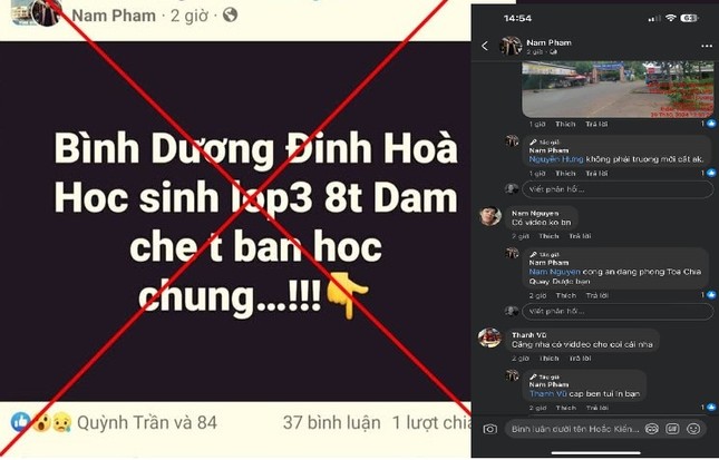 Bình Dương tìm người tung tin đồn ‘học sinh lớp 3 đâm chết bạn’ - Ảnh 1.