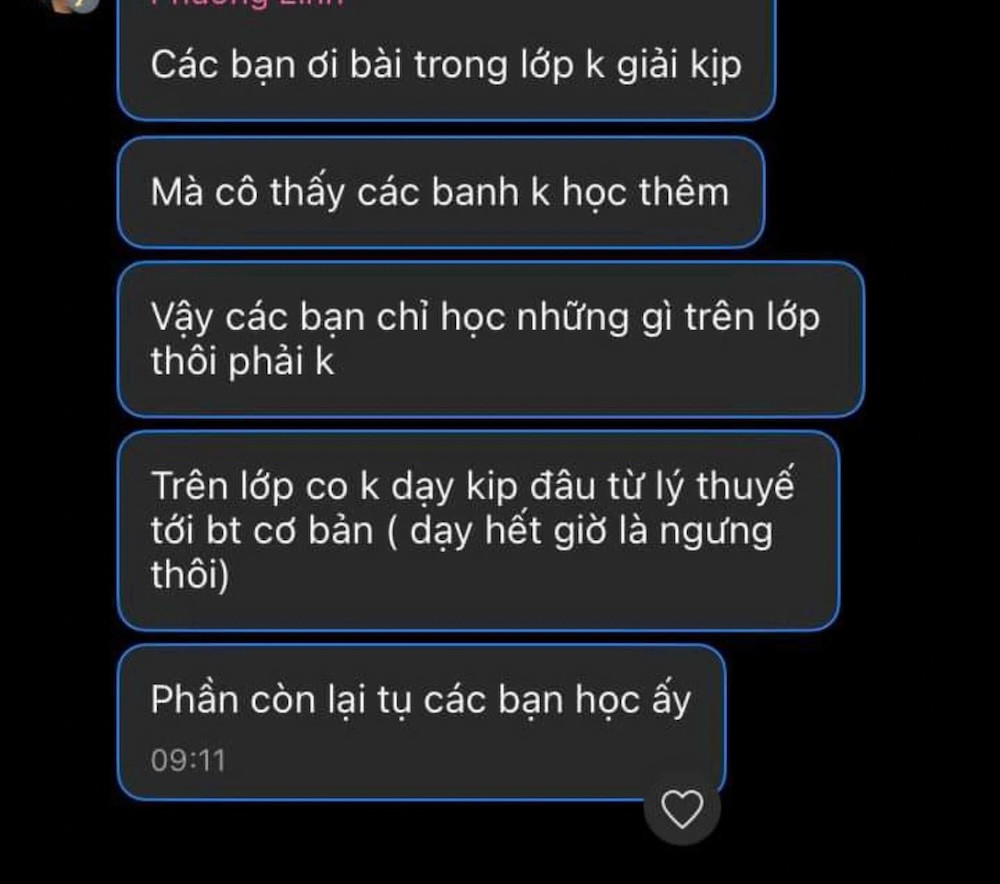 Giáo viên ở TPHCM bị 'bóc phốt' ép học sinh học thêm, hiệu trưởng nói gì? - Ảnh 1.