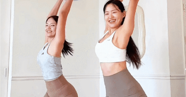 HLV người Hàn Quốc hướng dẫn động tác vung tay mang lại hiệu quả giảm mỡ vùng bụng và lưng