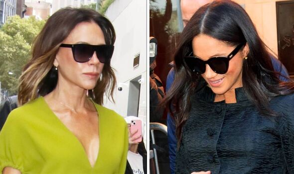 Meghan Markle và Victoria Beckham bước vào 