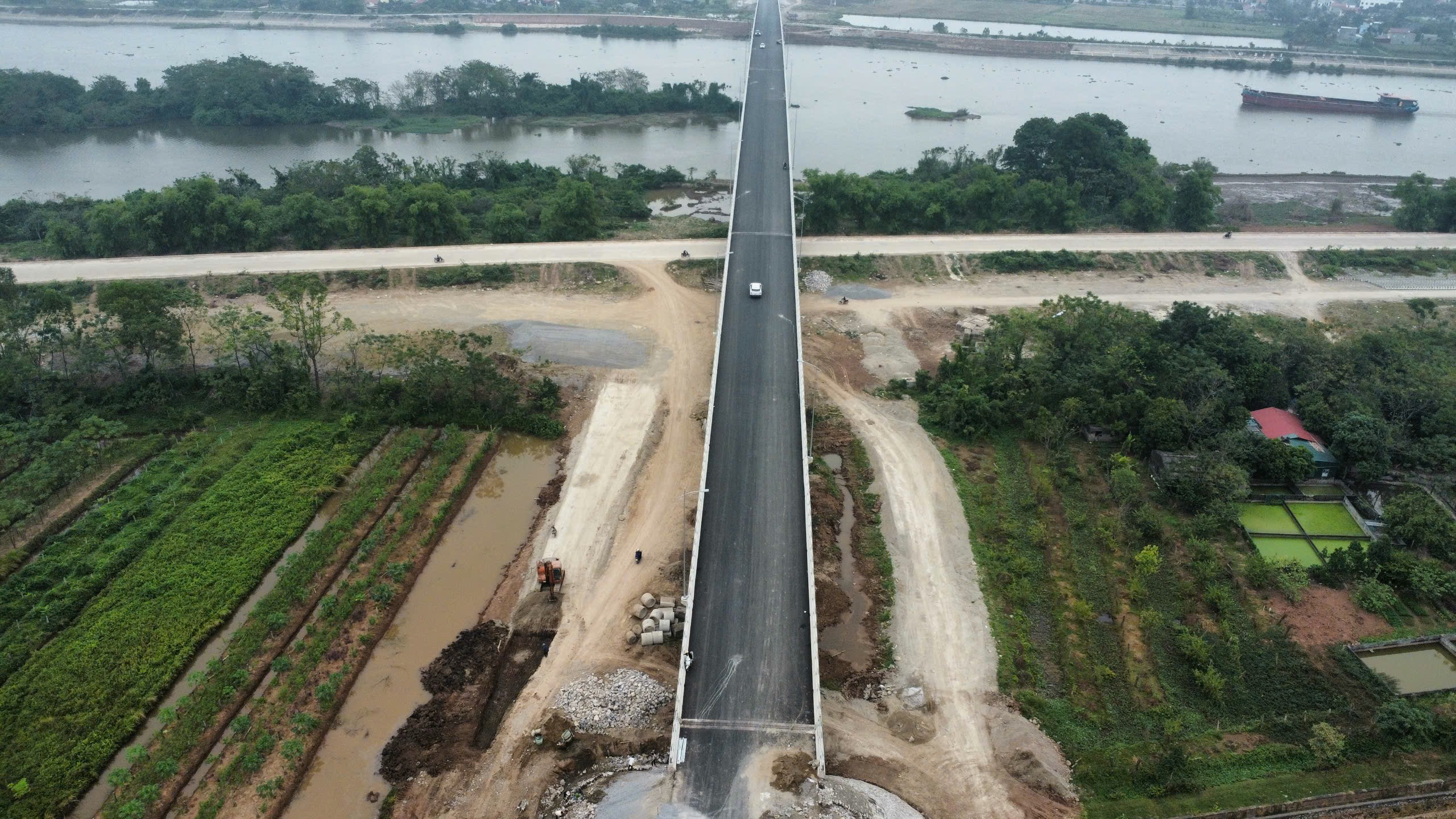 Sau khi điều chỉnh thời gian hoàn thành, cầu Bến Mới nối Nam Định - Ninh Bình hiện ra sao?- Ảnh 12.