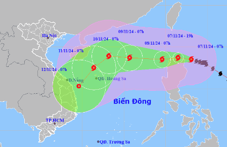 Tin bão mới nhất: Bão Yinxing giật trên cấp 17 hướng vào Biển Đông - Ảnh 1.