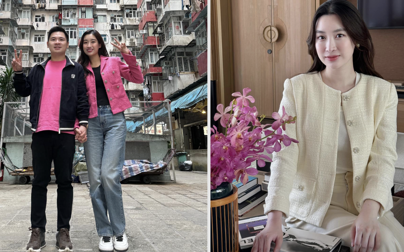 Soi tủ đồ mùa đông ngập tràn kiểu áo chất tweed của &quot;nàng dâu hào môn&quot; Đỗ Mỹ Linh