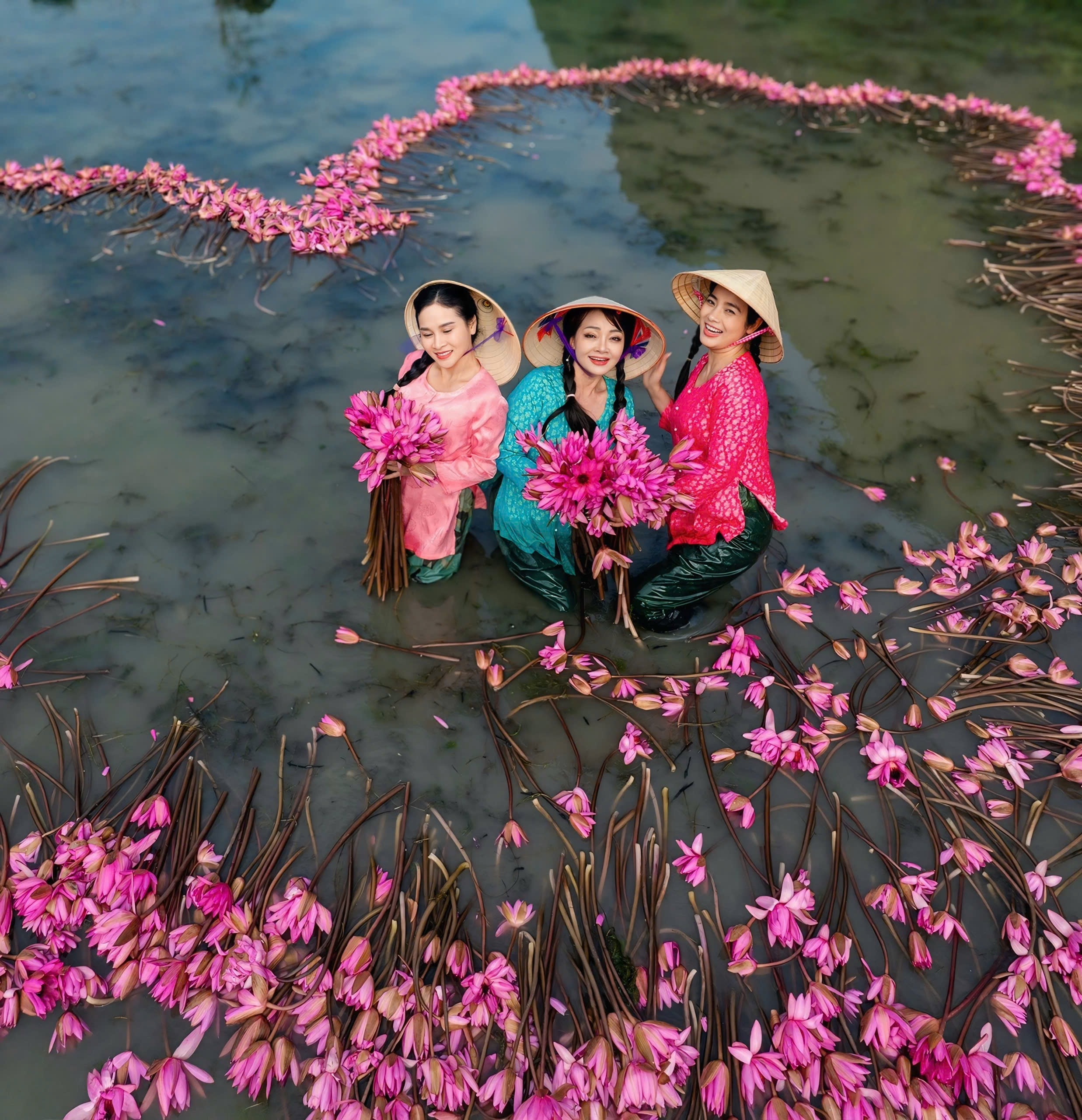 Nghệ sĩ Trà My khoe sắc bên hoa súng - Ảnh 9.