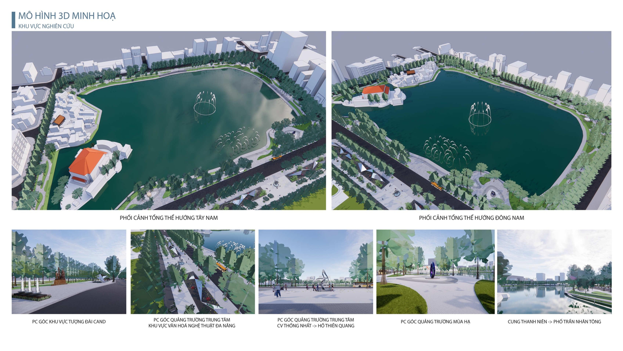 Ngắm diện mạo 5 quảng trường đang được đề xuất xây dựng quanh hồ Thiền Quang - Ảnh 2.
