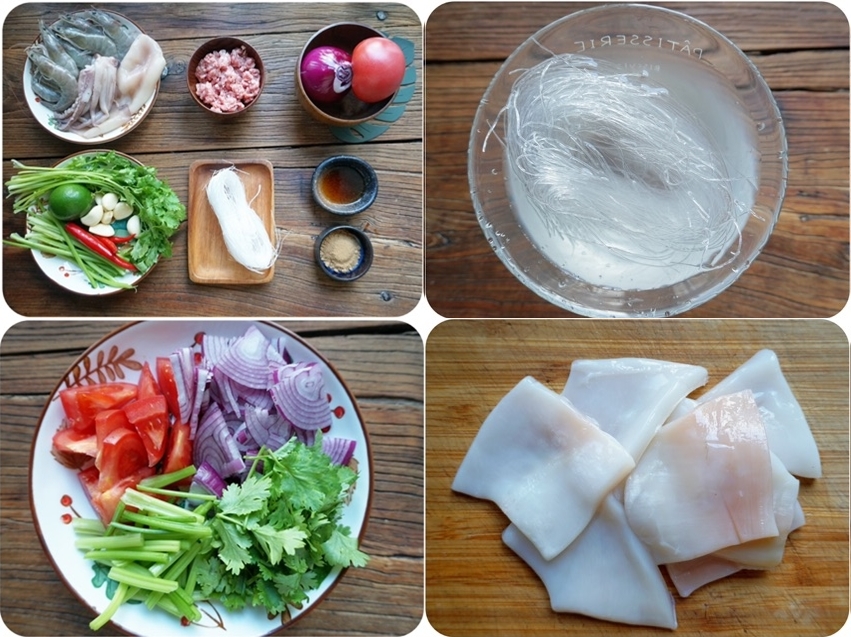 Cách làm món miến trộn hải sản chua cay kiểu Thái chuẩn ngon - Ảnh 1.