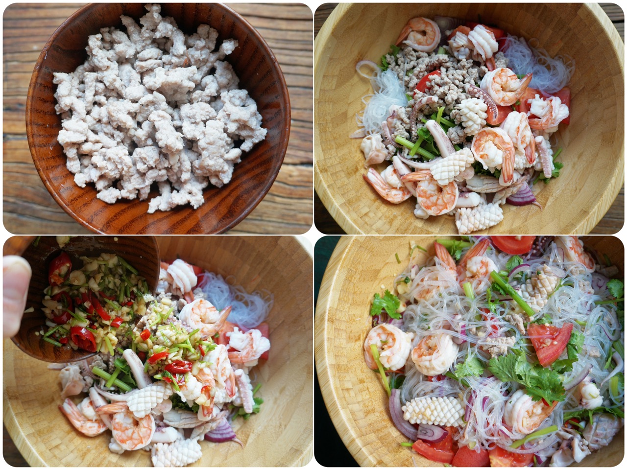 Cách làm món miến trộn hải sản chua cay kiểu Thái chuẩn ngon - Ảnh 5.
