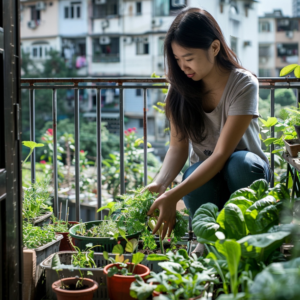 Cô gái trẻ trồng 7 loại rau trên ban công, mỗi chậu đều cho thu hoạch bội thu khiến ai cũng ghen tị- Ảnh 1.