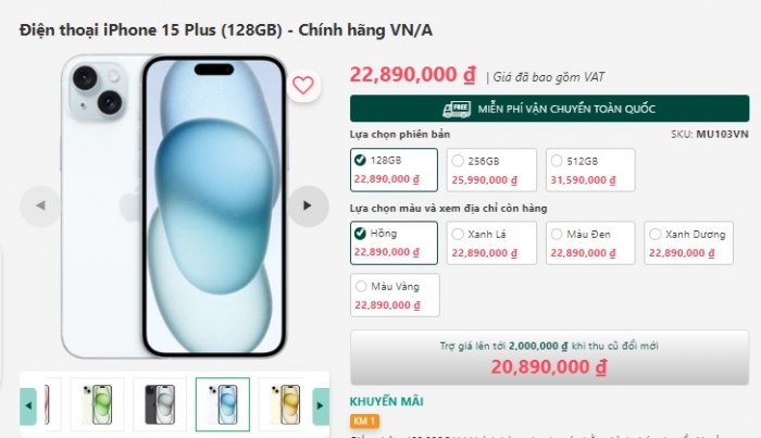 Giá iPhone 15 Pro Max, iPhone 15 Pro, iPhone 15 Plus và iPhone 15 mới nhất đang giảm như 'tuột dôc', trang bị tối tân mà giá lại siêu hấp dẫn- Ảnh 11.