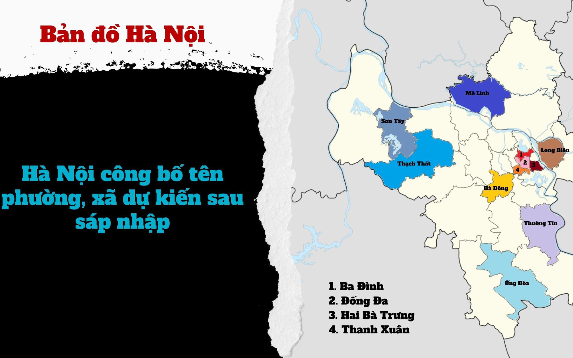 Sau khi sáp nhập, các xã, phường ở Hà Nội có tên gọi mới như thế nào?