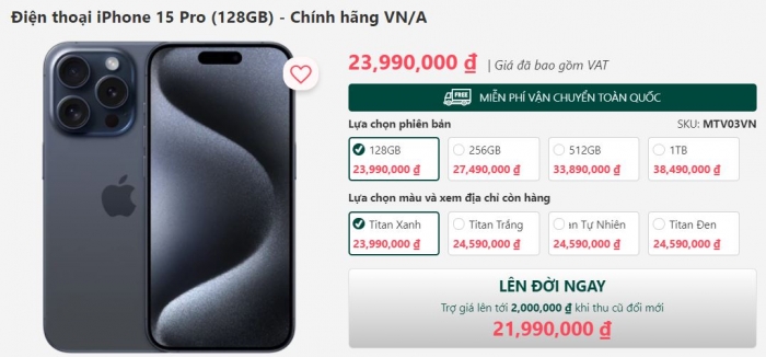 Giá iPhone 15, iPhone 15 Pro, iPhone 15 Pro Max đang siêu rẻ, chỉ từ 18 triệu, xứng tầm ngon – bổ - rẻ - Ảnh 8.