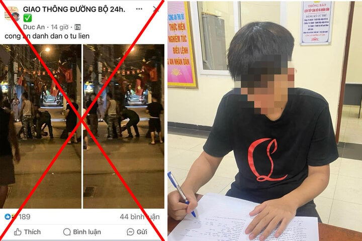 Hà Nội: Xử phạt thiếu niên 16 tuổi đăng tin 'công an đánh dân' để câu view - Ảnh 1.