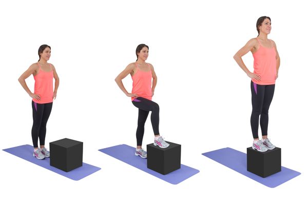Bài tập giúp đôi chân chắc khỏe cho phụ nữ tuổi 50- Ảnh 3. The Box Step-Up, 56% OFF