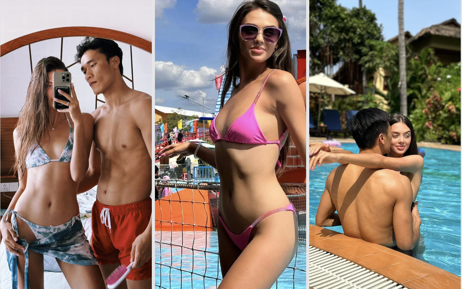 Vợ Tây của thủ môn Bùi Tiến Dũng diện bikini khoe hình thể &quot;gái một con&quot; khiến nhiều người khó rời mắt