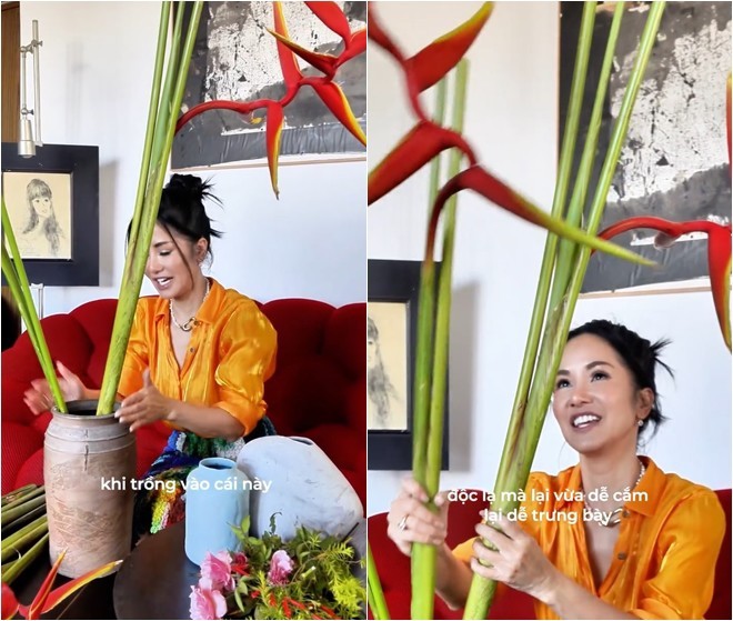 Diva Hồng Nhung trổ tài cắm hoa, món đồ kỳ lạ 'hút hồn' chị em- Ảnh 8.