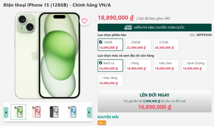 Giá iPhone 15, iPhone 15 Pro, iPhone 15 Plus đang giảm sốc, đã rẻ còn xịn, khách Việt ầm ầm chốt đơn- Ảnh 2.