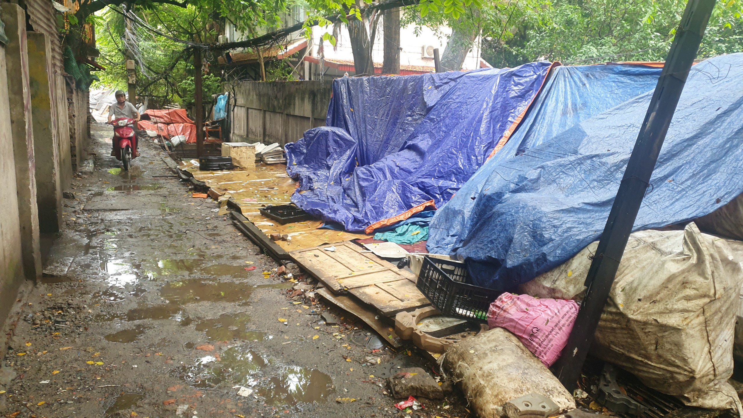 Kênh mương Kẻ Khế ở Hà Nội tràn ngập rác, nguồn nước đen kịt tiềm ẩn nguy cơ dịch bệnh - Ảnh 9.