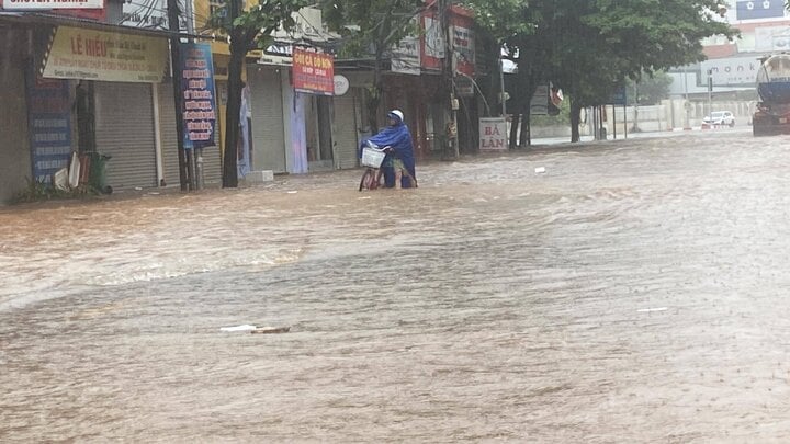 Hải Phòng, Quảng Ninh mưa lớn, đường ngập lút bánh xe - Ảnh 3.