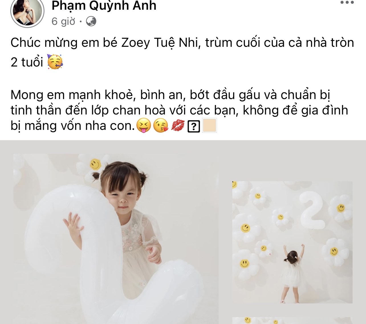 Ông xã Phạm Quỳnh Anh vắng mặt trong bộ ảnh sinh nhật con- Ảnh 1.