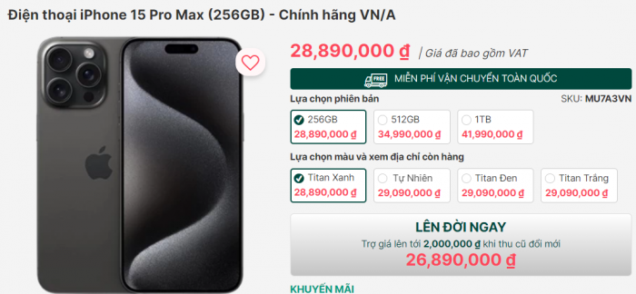 Giá iPhone 15, iPhone 15 Pro, iPhone 15 Pro Max, iPhone 15 Plus mới nhất giảm rẻ như bèo, có loại tới 5 triệu đồng, xịn sò đẳng cấp - Ảnh 10.