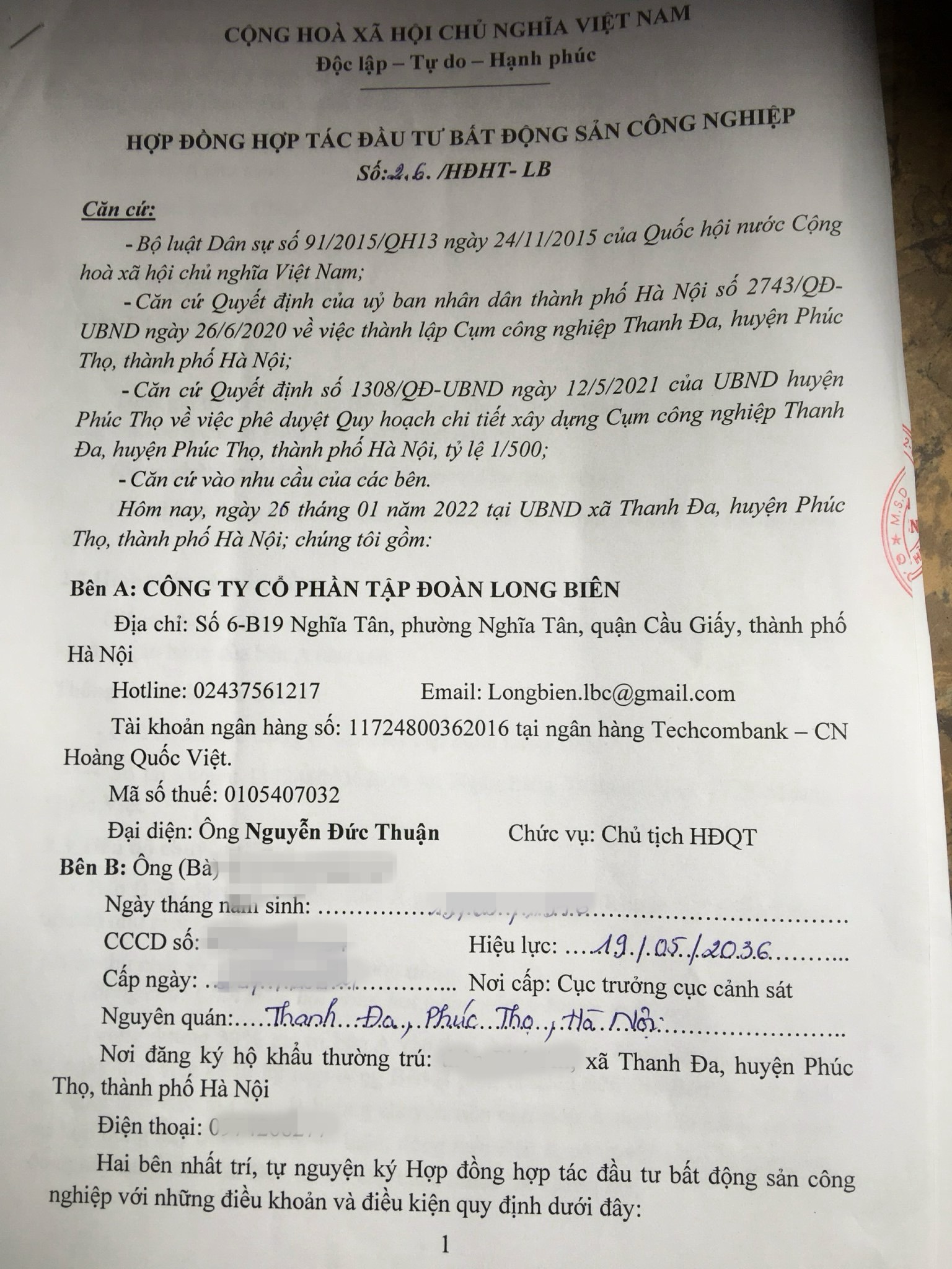 Hà Nội: Những “lùm xùm” liên quan đến Công ty CP Tập đoàn Long Biên tại Dự án Cụm công nghiệp Thanh Đa - Ảnh 4.