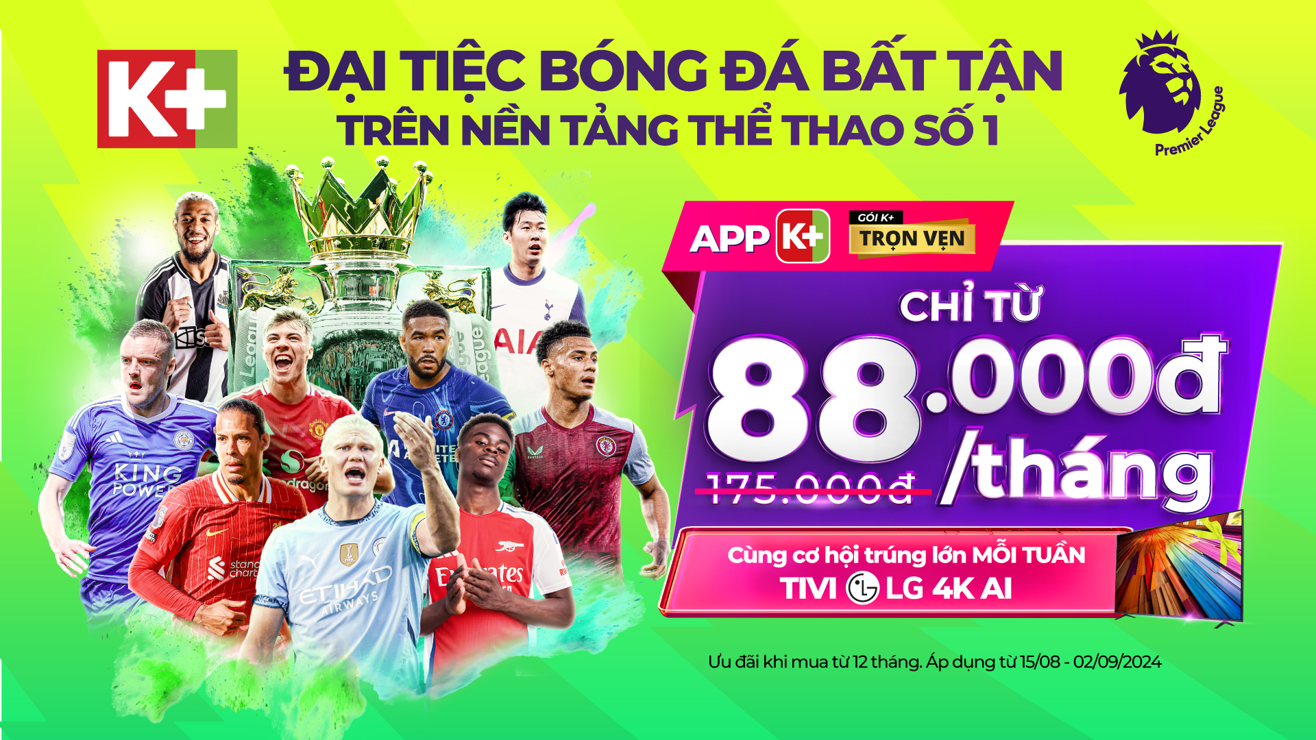 Ngoại hạng Anh 2024/25 nảy lửa, Vòng loại World Cup 2026 khu vực châu Á đỉnh cao, xem trọn vẹn duy nhất trên K+- Ảnh 1.