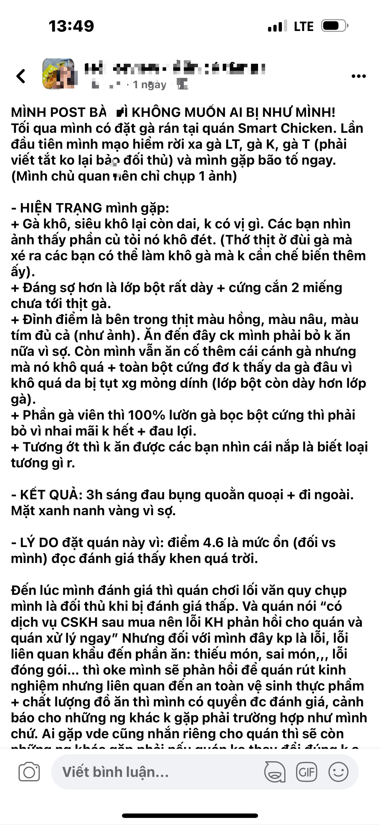 Hà Nội: Phản hồi góp ý về món ăn trên ứng dụng grab đồ ăn, khách hàng bị cho là đối thủ cạnh tranh 'bẩn' của quán- Ảnh 2.