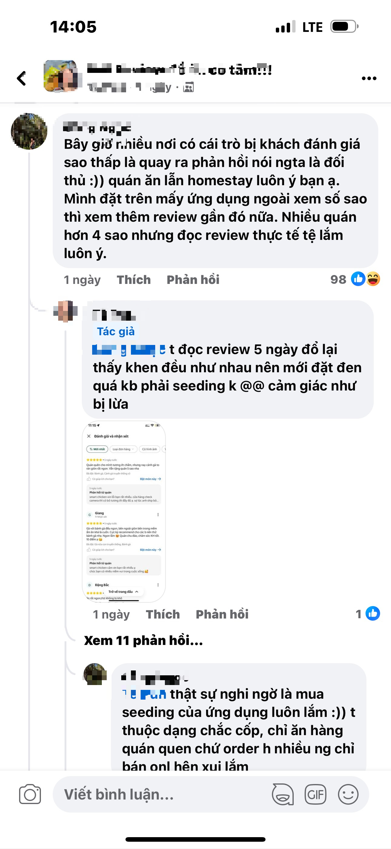 Hà Nội: Phản hồi góp ý về món ăn trên ứng dụng grab đồ ăn, khách hàng bị cho là đối thủ cạnh tranh 'bẩn' của quán- Ảnh 5.