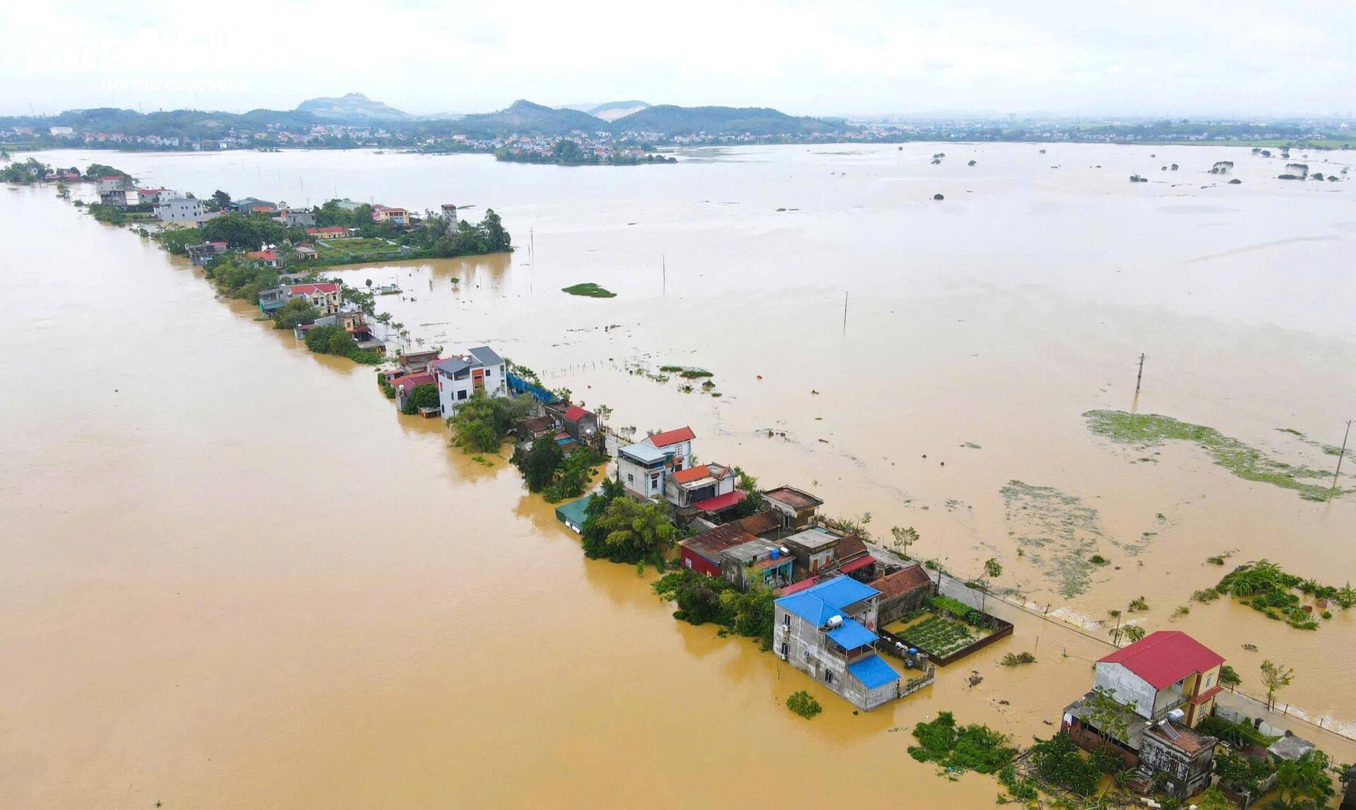 Lũ sông Cầu cao nhất trong gần 40 năm, 9.000 người dân Bắc Giang bị cô lập - Ảnh 1.