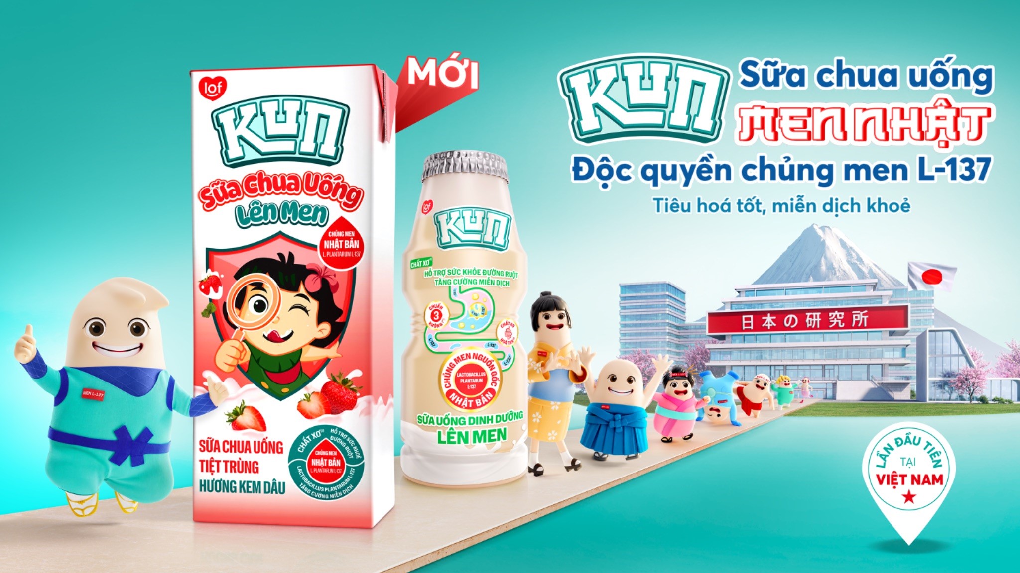 "Xây" hệ tiêu hóa khỏe, tăng cường hệ miễn dịch cho trẻ cùng sữa chua uống độc quyền chủng men Nhật L-137- Ảnh 2.