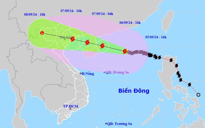 Tỉnh, thành phố nào chịu ảnh hưởng của siêu bão số 3 Yagi?