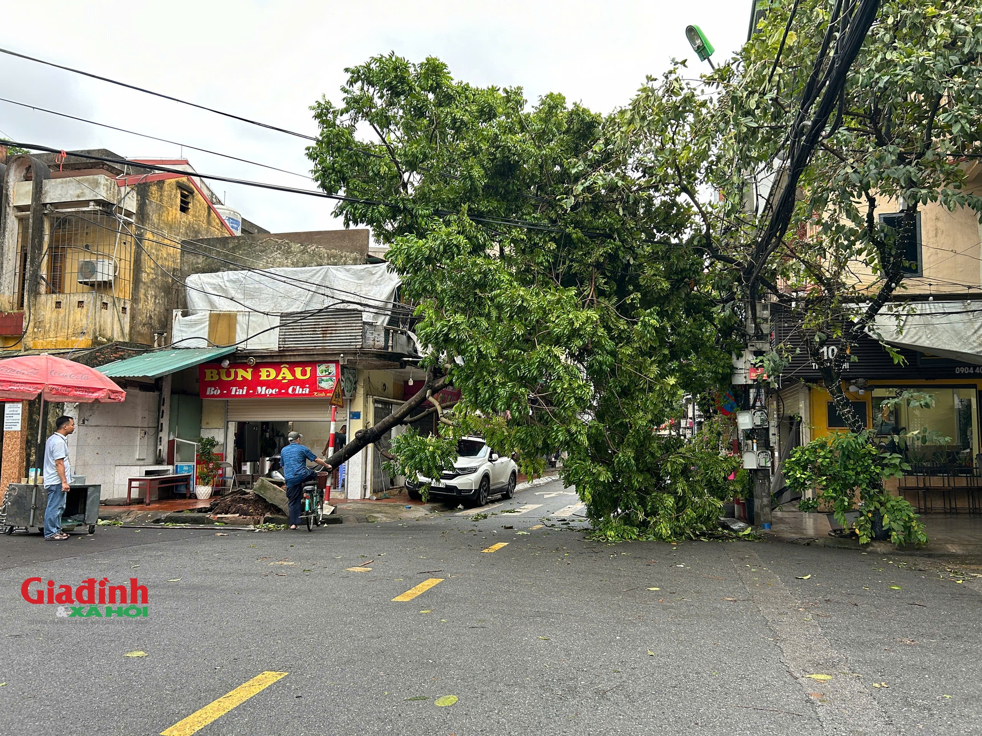 Hà Nội: Cảnh tan hoang trên nhiều tuyến phố sau khi bão số 3 đi qua- Ảnh 7.