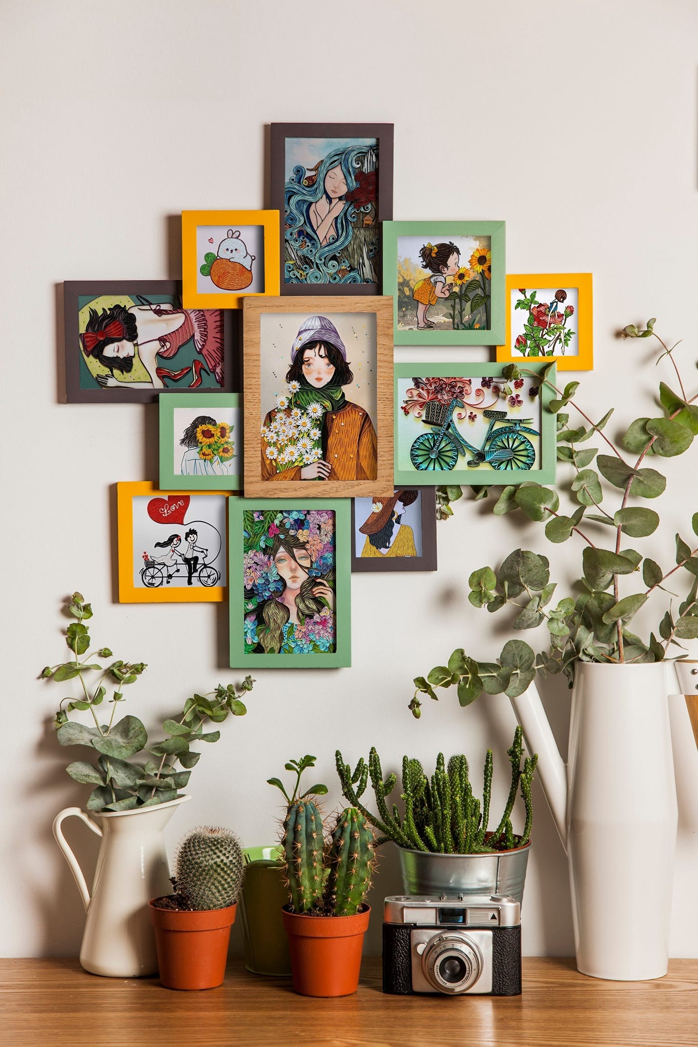 Choáng ngợp với nghệ thuật tranh xoắn giấy của mẹ đảm ở Kon Tum được ví như 'bản giao hưởng thị giác'- Ảnh 1.