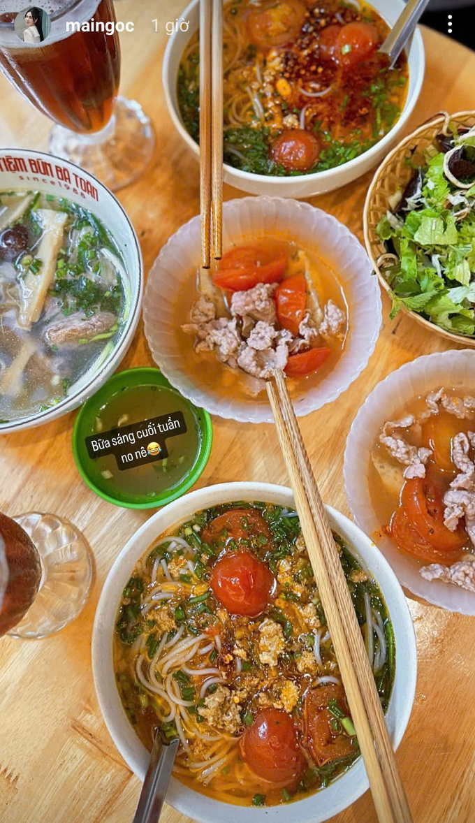 Mang thai con đầu lòng, MC Mai Ngọc thoải mái ăn món ngon Hà Nội- Ảnh 5.