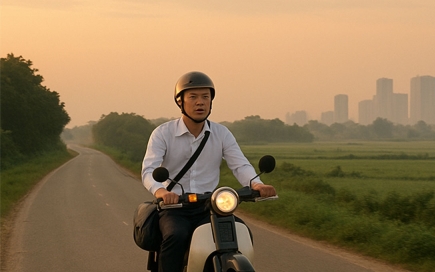 Bán nhà phố về quê, khi hết tiền tôi phải chạy xe máy 40km để đi làm