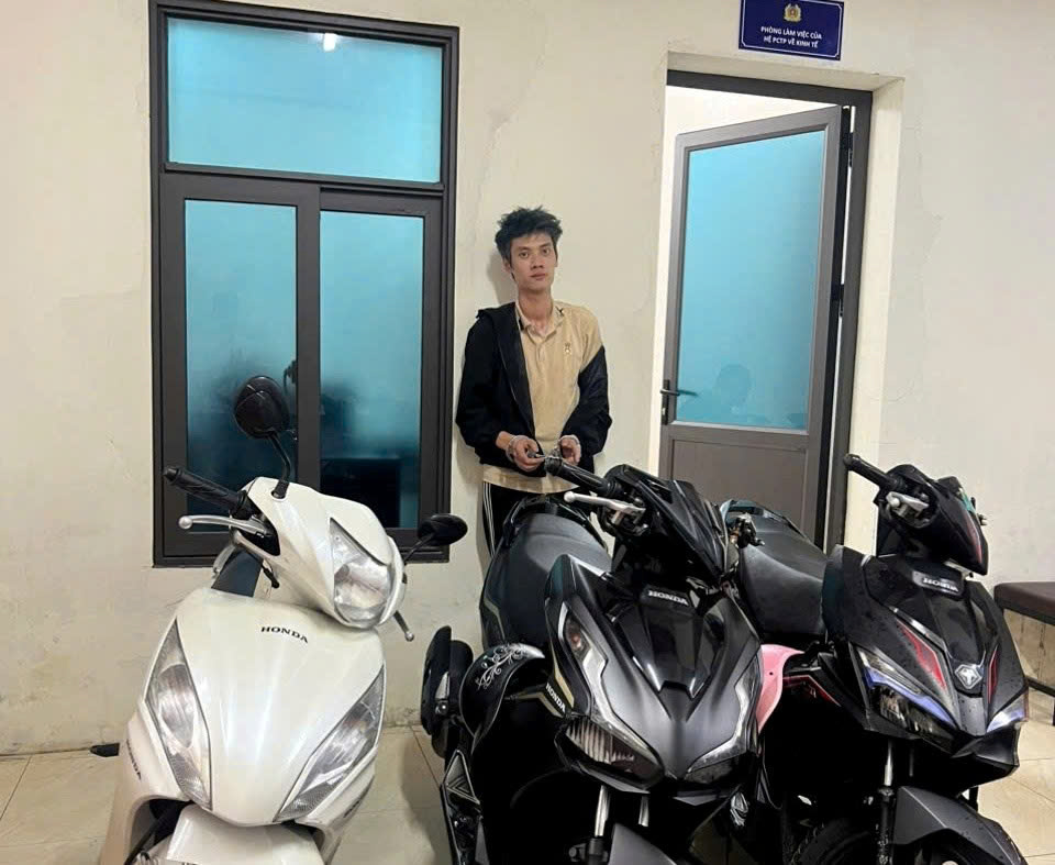 Nam thanh niên Hải Phòng trộm hàng loạt xe máy - Ảnh 1.