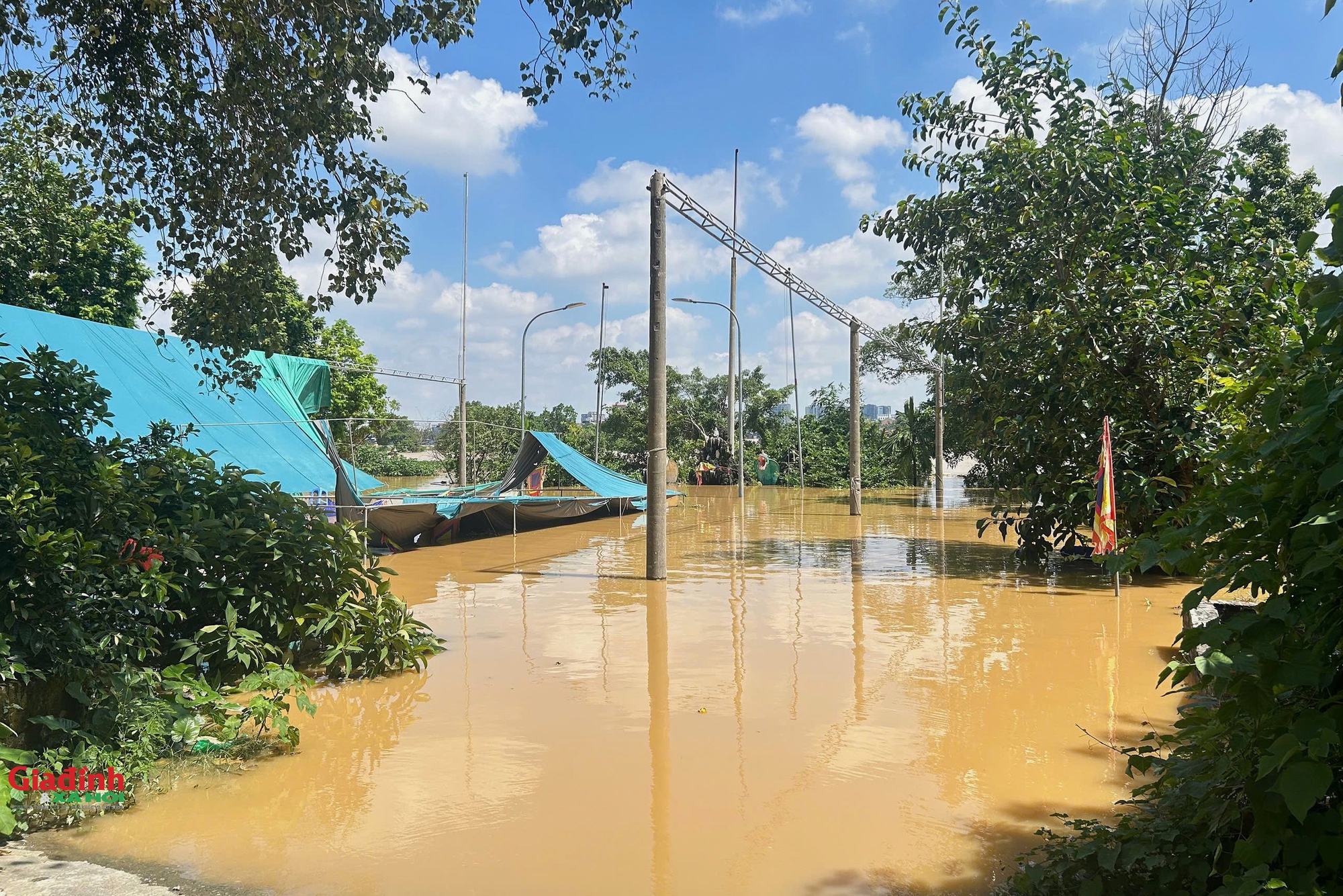 Lũ sông Hồng đạt đỉnh tại Hà Nội , nhiều khu vực ven sông ngập nước - Ảnh 5.