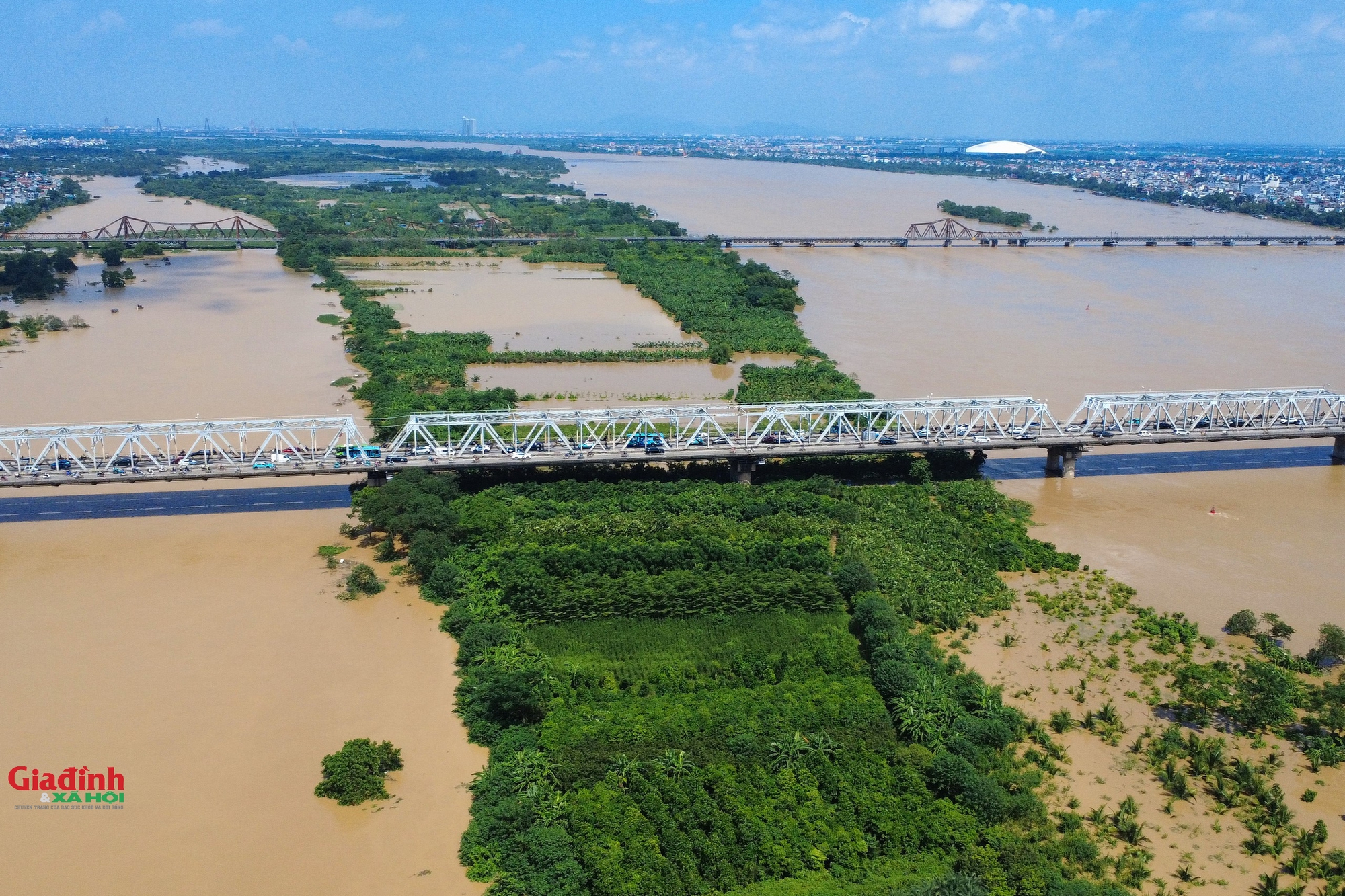 Lũ sông Hồng đạt đỉnh tại Hà Nội , nhiều khu vực ven sông ngập nước - Ảnh 6.