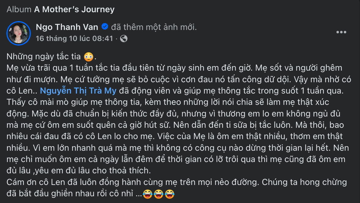 Ngô Thanh Vân chia sẻ hành trình làm mẹ đầy cảm xúc sau sinh con đầu lòng - Ảnh 1.